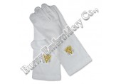 Masonic Regalia Hands Embroidery Gloves